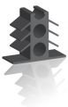 DCF061 Silikon derz fitili(37*30mm) DCF061 100 Metre