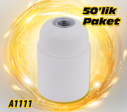 A1111 - E-27 DÜZ DUY BEYAZ (50'lik paket)