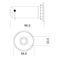 A1103 - E-27 İPLİ ANAHTARLI DUY SİYAH (50'lik paket)
