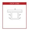 DCF032 Silikon derz fitili(25*12mm)