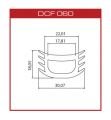 DCF060 Silikon derz fitili(30*18mm) DCF060 100 Metre